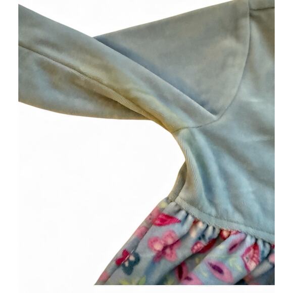 Hanna Andersson Velour Floral Dress Girls Long Sleeve Soft Cozy Size 80 NWT - Picture 6 of 8